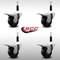 Service Caster 3'' SS Phenolic Swivel 7/8'' Expanding Stem Caster Set Total Lock Brake, 4PK SCC-SSEXTTL20S314-PHS-78-4 - alternate 3